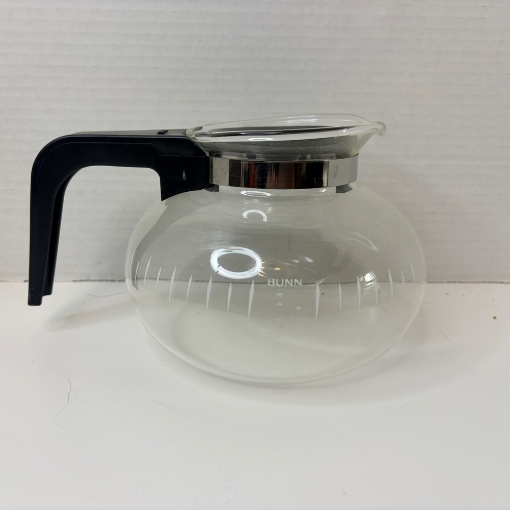 Vtg Bunn Glass Coffee Carafe Replacement Decanter Easy Pour Clear 6 Cup Atomic